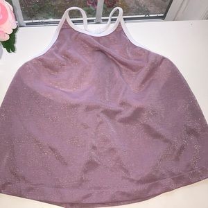 Free people movement purple shimmery crop top
